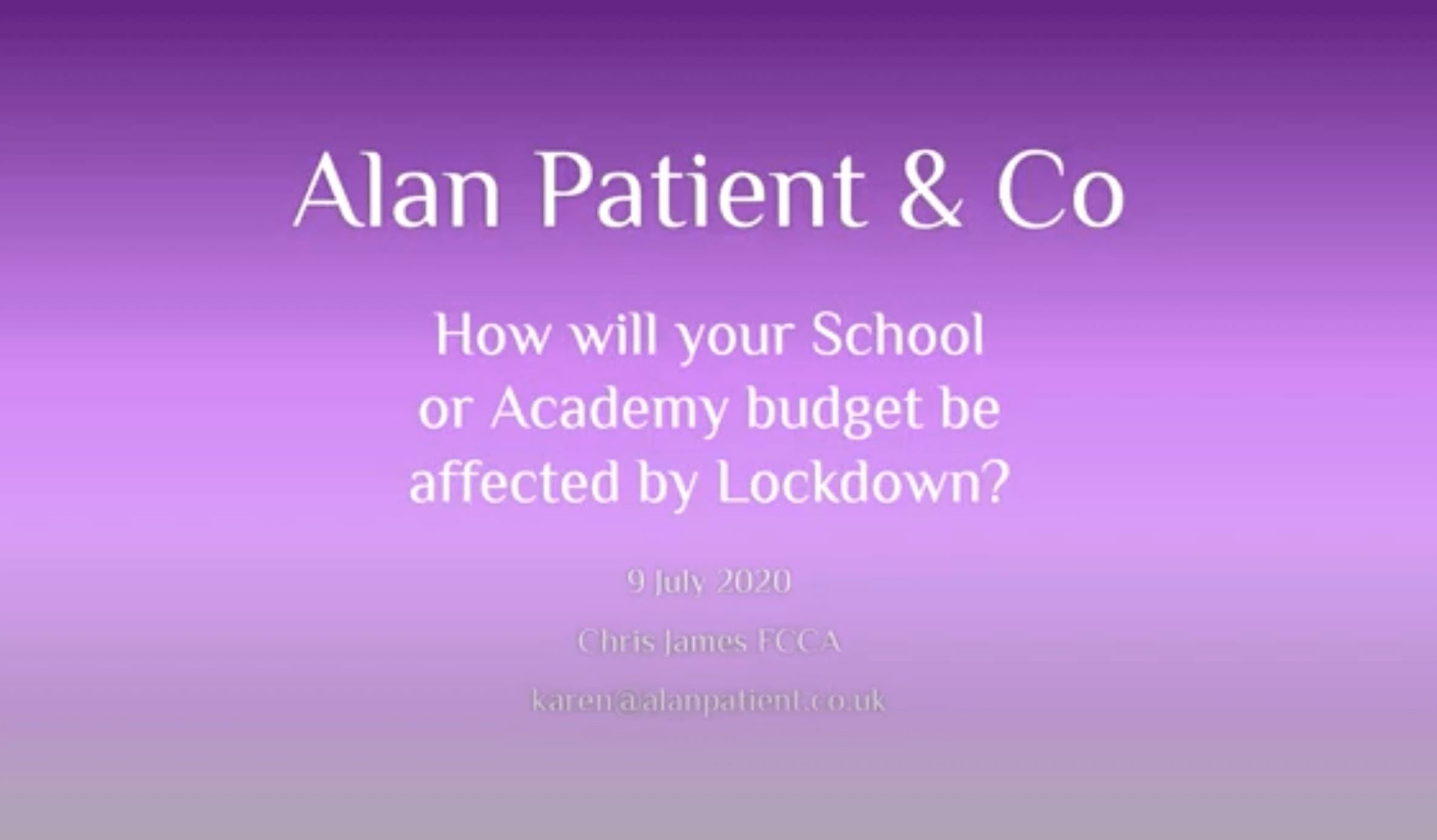 How will your School or Academy budget be affected by Lockdown webinar